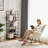 Metal Frame Bookcase with 5 Tier Open Bookshelf-480628643