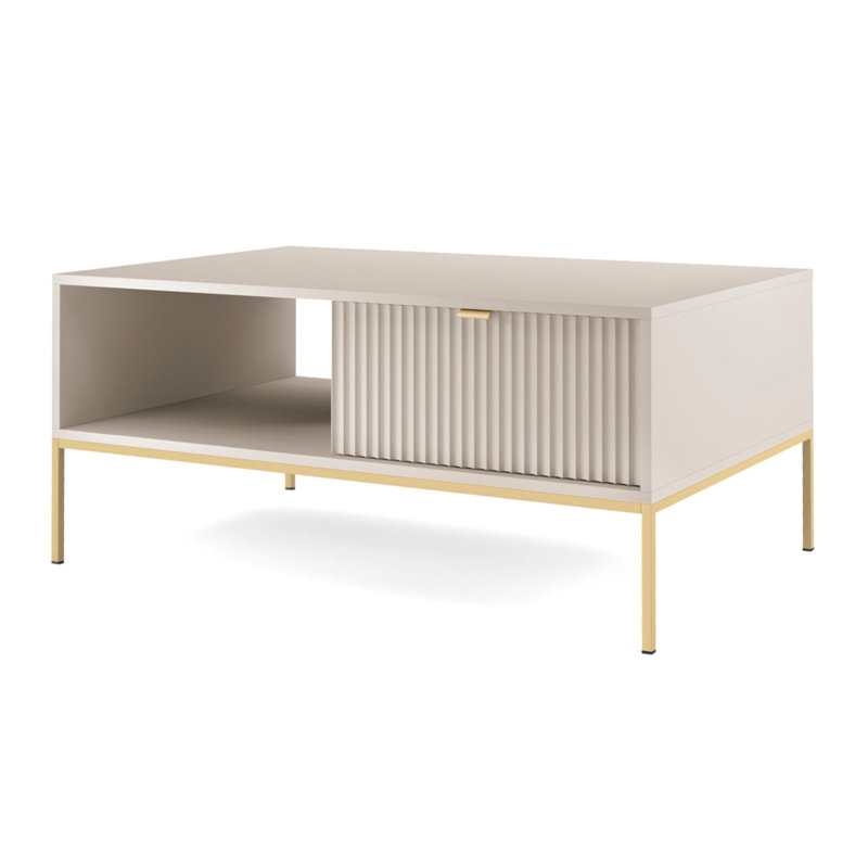 Coffee Table with Storage, Grey