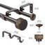 Tringle à rideaux double 5/8 po avec fleurons à bouton-714391282-714391283