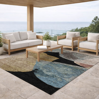 Tapis moderne lavable à la machine intérieur / extérieur ACN2901