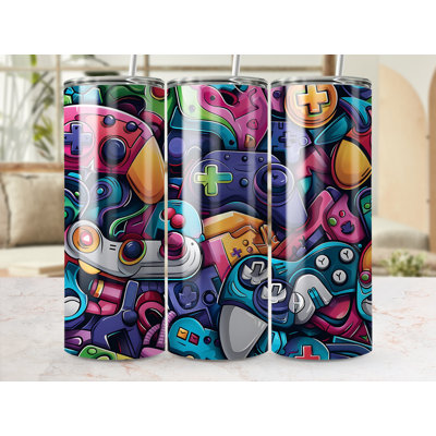 Choose Handmade Tumblers 591ml Vacuum Insulated Stainless Steel (18/8) Travel Tumbler with Straw