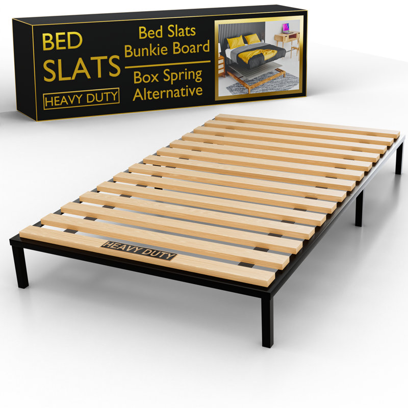 Dunshee Horizontal Mattress Support Wooden Bunkie Board/Slats, Queen, Heavy Duty Slat