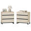 Ensemble de meubles de chambre à coucher 3 pièces, base de lit grand et 2 tables de chevet avec 6 tiroirs pour la chambre à coucher-1276353805