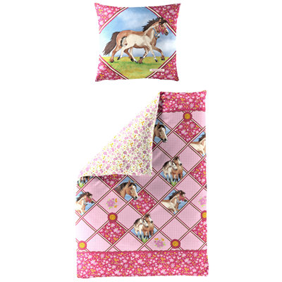 Pferdefreunde Animal Print Duvet Cover Set with Pillowcases