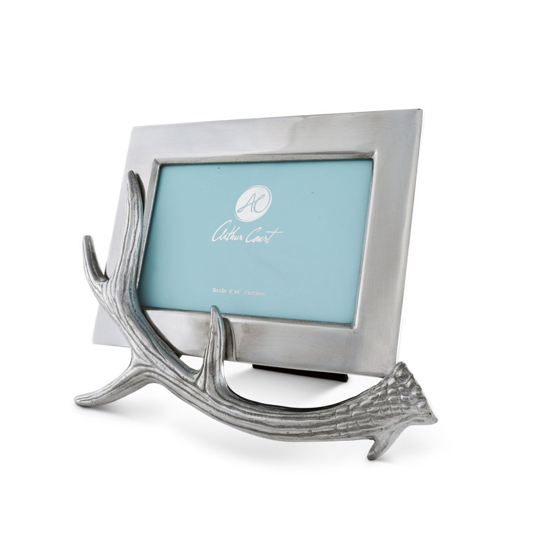Antler Silver Metal Embossed Picture Frame