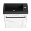 Meuble-lavabo de 20 po avec lavabo en résine et armoire à fermeture en douceur - Lavabo et porte faciles à entretenir