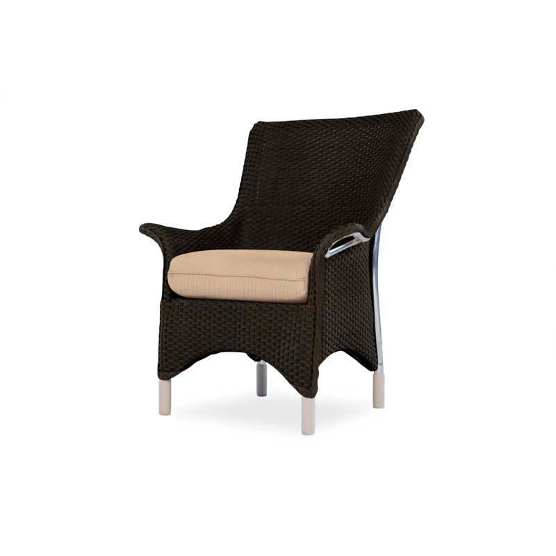 Mandalay Outdoor Dining Armchair, Demo Stone, Mink