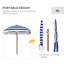 Parasol de plage portatif 6,2 pi Outsunny