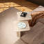 Travertine-style Square Nesting Tables Set Of 2 - Modern Coffee Table 