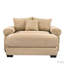 Très grand fauteuil 54,5 po en velours côtelé Cloud Cloud avec coussins décoratifs et repose-pieds, facile à assembler-116743597