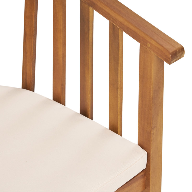 Chaise de salle à manger en bois avec coussin imperméable Classy - Transformez votre espace extérieur - Idéal pour une utilisation
