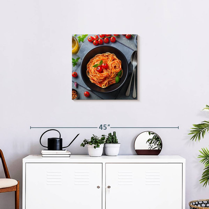 Arney, sauce tomate et pâtes, H 20 po x l 20 po