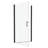 Tempered Clear Glass Pivot Shower Door - Matte Black For Bathroom With Leak 1/4"