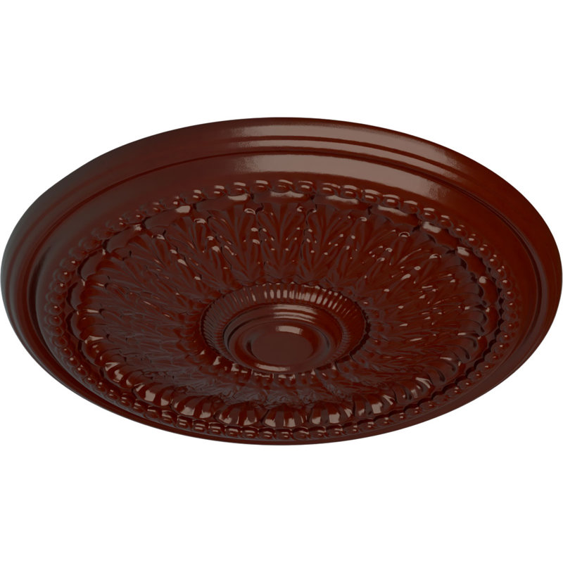Médaillon de plafond Endurathane d'Athènes, diamètre extérieur de 26 1/4 po x P 3 1/4 po (convient aux auvents jusqu'à 3 5/8 po), fini peint craquelé peint à la main