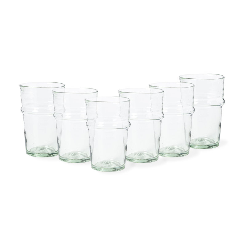 Ensemble / 6 grands gobelets en verre recyclé, 13 oz