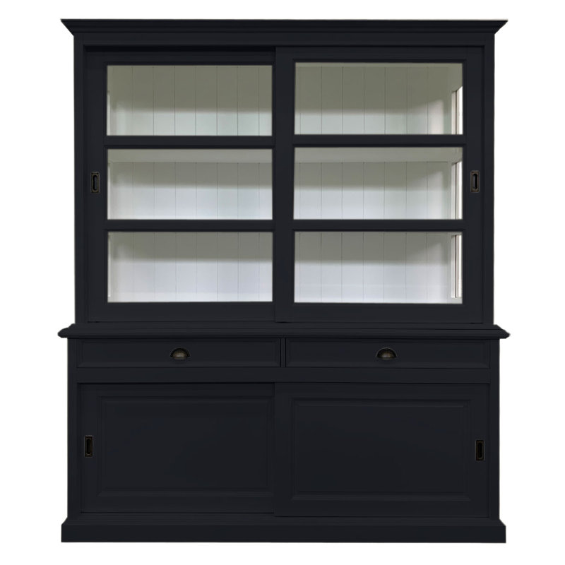 Jacksonport Display Cabinet, Grey Anthracite/White