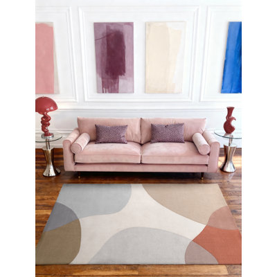 Deshonta Abstract Wool Hand Woven Area Rug