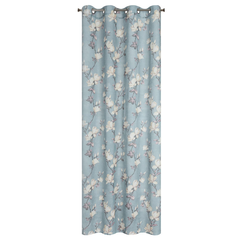 Adylan Semi Sheer Curtains Single Panel, Grey