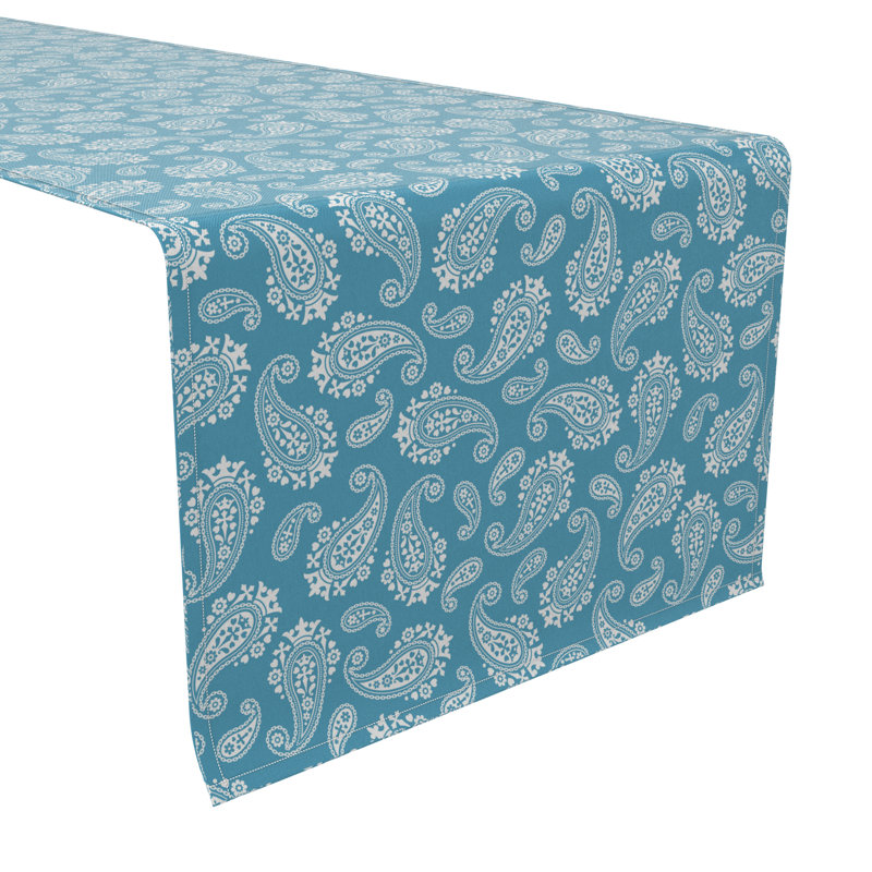 Rectangular Paisley Cotton Table Runner