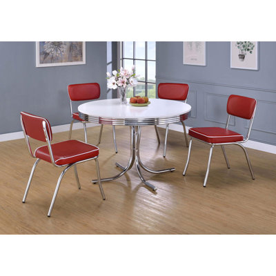 Kimlee 4 - Person Pedestal Dining Set