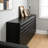 Modern 4-Door Storage Cabinet with 3D Geometric Doors-1530682038