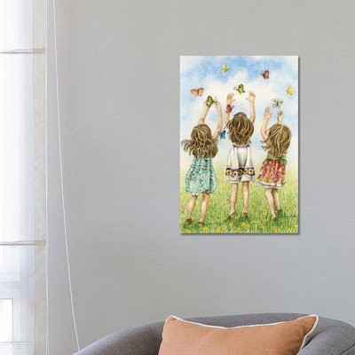 Chasing Butterflies by Tracy Lizotte - Wrapped Canvas Print