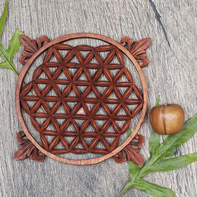 Décoration murale sculpturale en bois Javanais traditionnel en bois