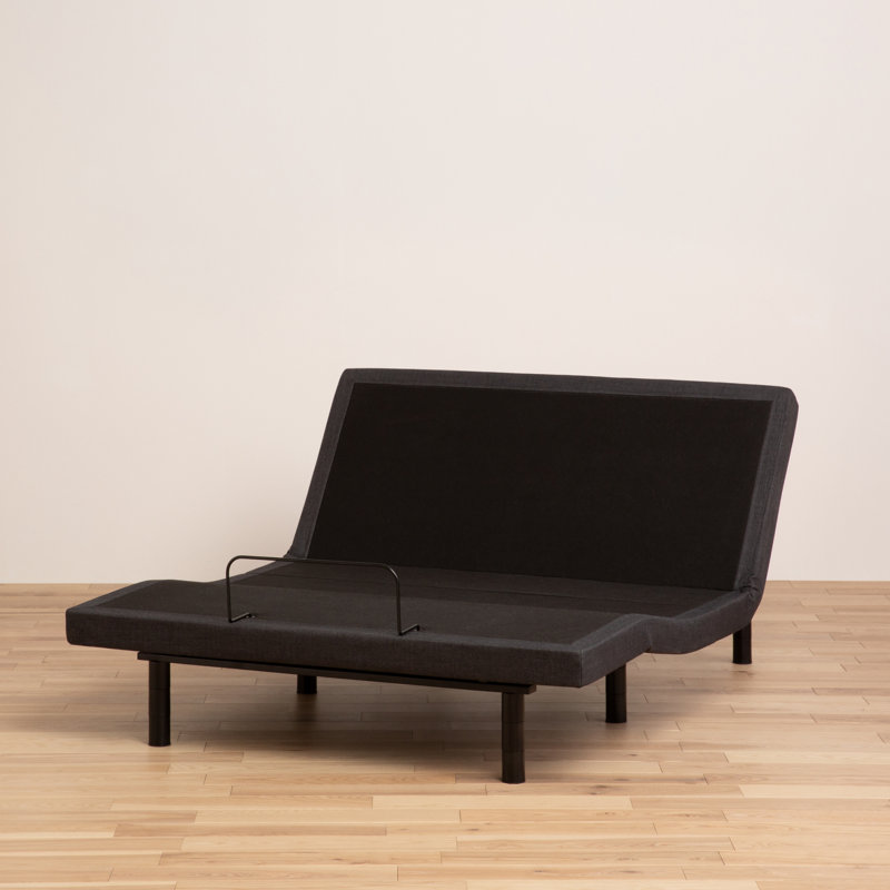 Charcoal Queen Adjustable Metal Frame Bed Base