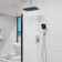 Shower Systems with 14"Rain Shower and High Pressure Handheld Spray, Celling Mount, Rough in-Valve