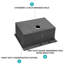 Évier de cuisine 28 po x 22 po x 10 po à cuve simple encastrable en acier inoxydable de calibre 16 28 po