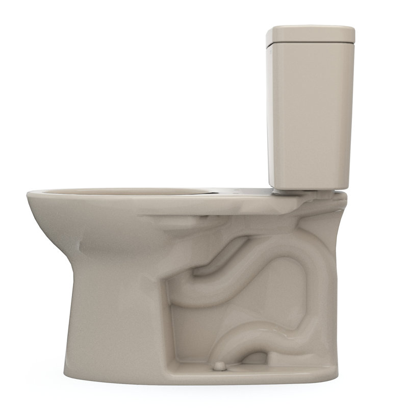 Drake® 1.6 GPF Elongated Two-Piece Toilet with Tornado Flush (Seat Not Included), Bone, 12"