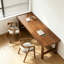 Bureau simple et polyvalent en bois de pin brun massif-846460820