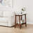 Narrow Slate Side Table with Storage Shelf