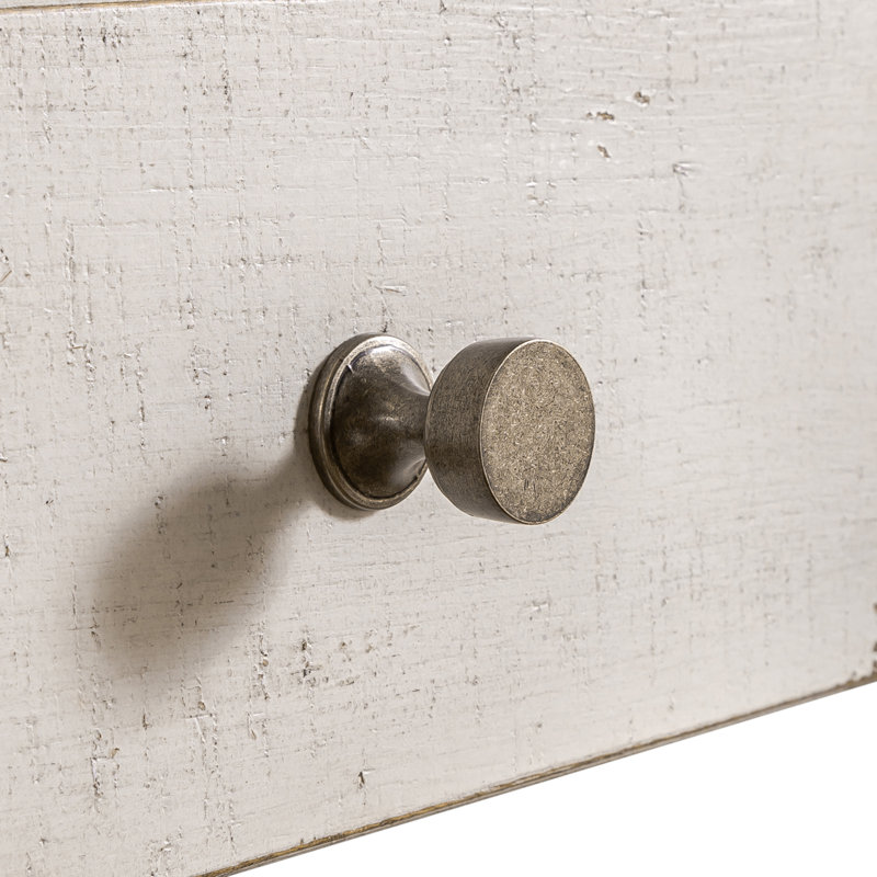 Drawer Chair Side Table, White