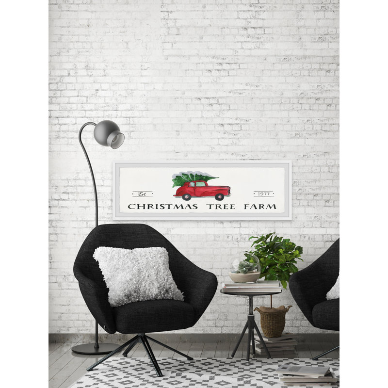 Tree Farm Est 1977 - Single Picture Frame Panoramic Print, 25cm H x 76cm W x 3.81cm D