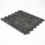 Carrelage mosaïque noir 1 po x 1 po Hex Hexagon