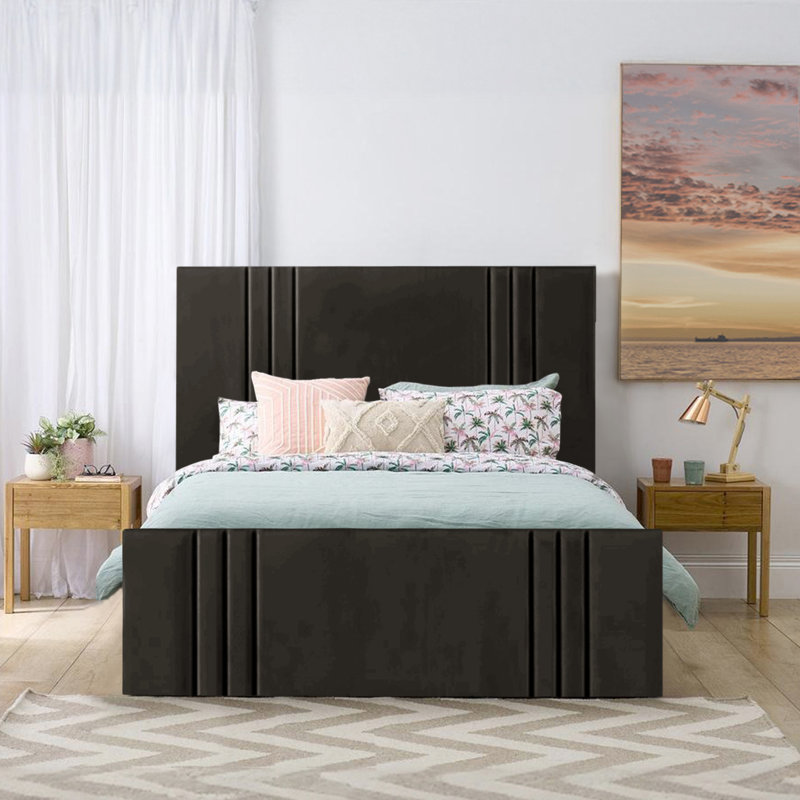 Mishayla Storage Bed, 180 x 200 cm, Asphalt