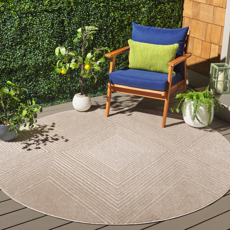 Mehik Performance Geometric Rug, Square 6'7"