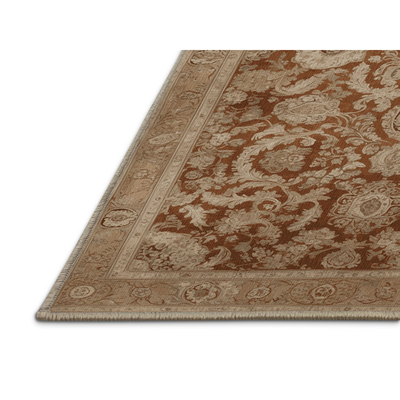 Tapis brun français lavable à la machine, Tapis de couloir 2 pi x 5 pi