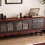 Retro design solid wood TV cabinet