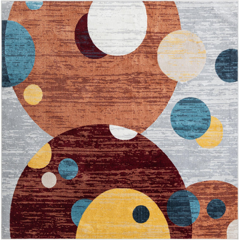 Bubbles Taslin Rug, Square 7'10"