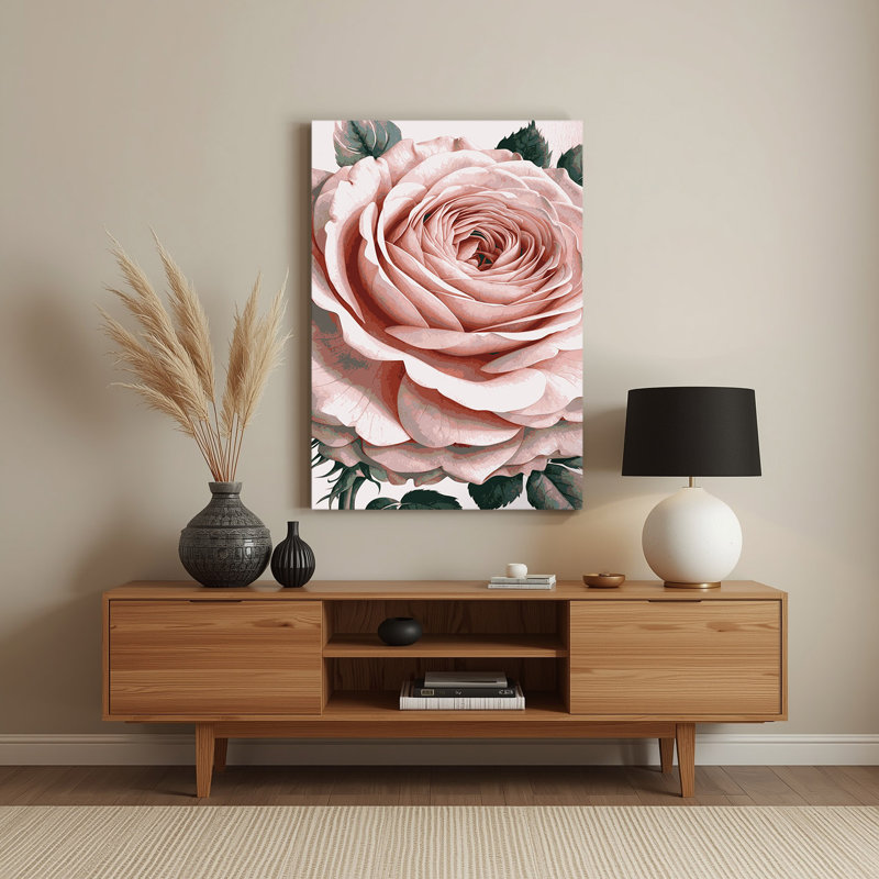 Watercolor Botanical 1, art mural en métal beige, H 20 po x l 16 po
