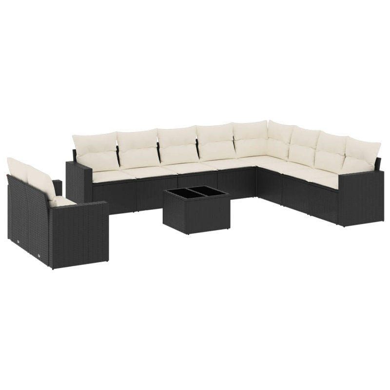 Grand canapé modulaire en rotin PE Vidaxl