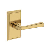 Kinsella Passage Lever with Chamfered 5in Rose in Polished Chrome
