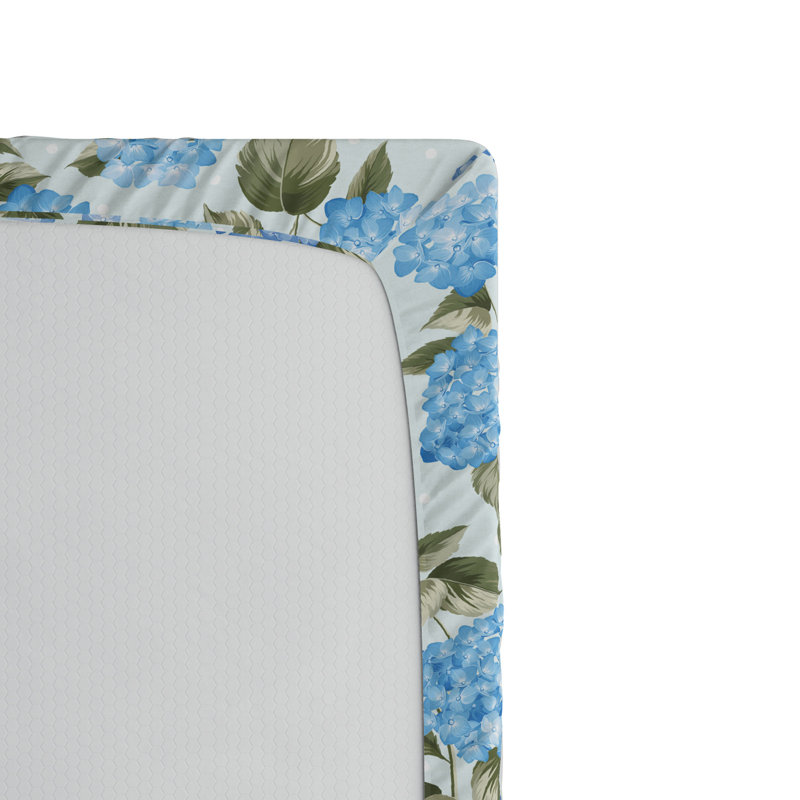 Microfiber Floral Fitted Sheet, Full Fitted Sheet