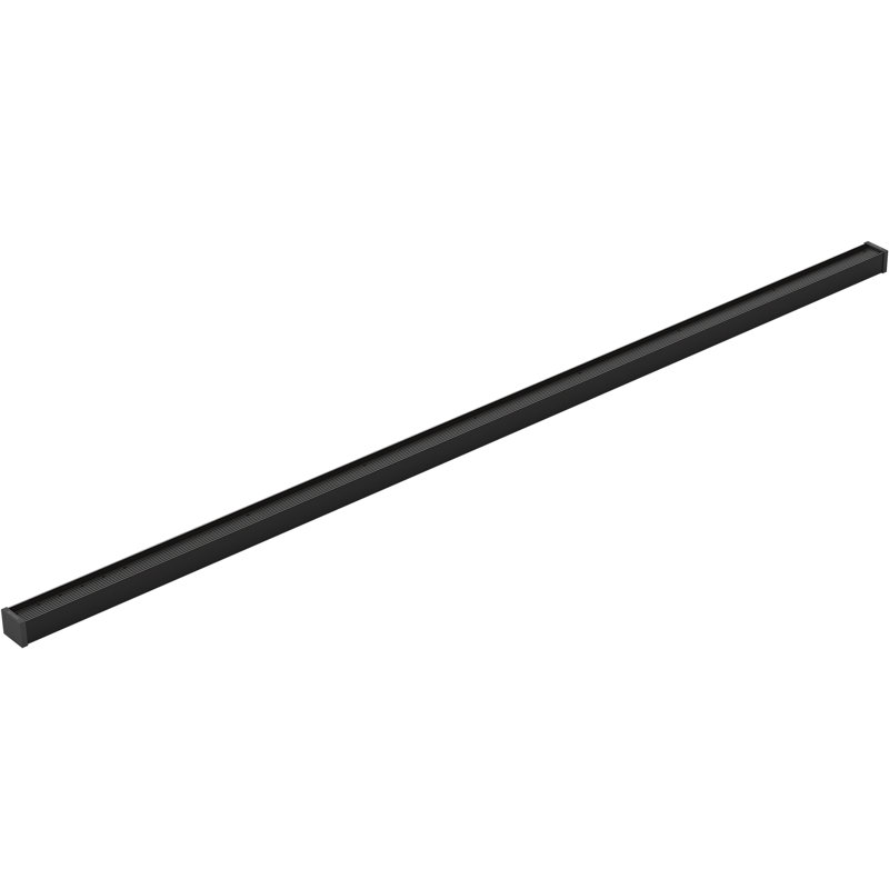 Linear Grid Shower Drain, Matte Black