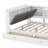 Full Size Platform Bed Daybed With L-Shaped Storage Shelves And Upholstered Headboard, 2 Drawers And Rotatable Storage Board-1492336794