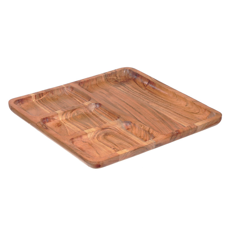 Red Barrel Studio® Zakrzewski Bamboo Divided Serving Dish