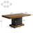 63'' Dining Table for 4-6, Modern Rectangular Dining Room Table with Geometric Relief