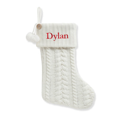 Cable Knit with Custom Name Stocking